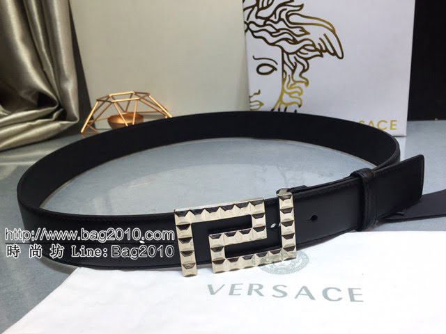 VERSVE高端男士皮帶 範思哲Versace美杜莎頭像搭扣腰帶  jjp2138
